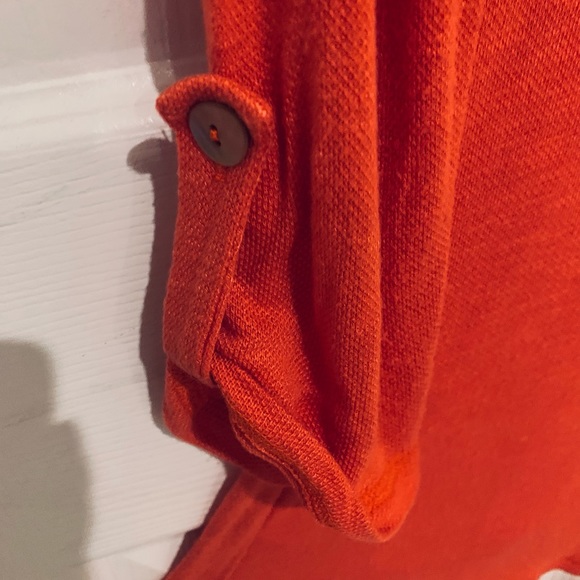 Set of 3-Rayon Spring/Summer Cardigans with Sleeve Tab … Blue, Orange and Gray - Picture 7 of 12